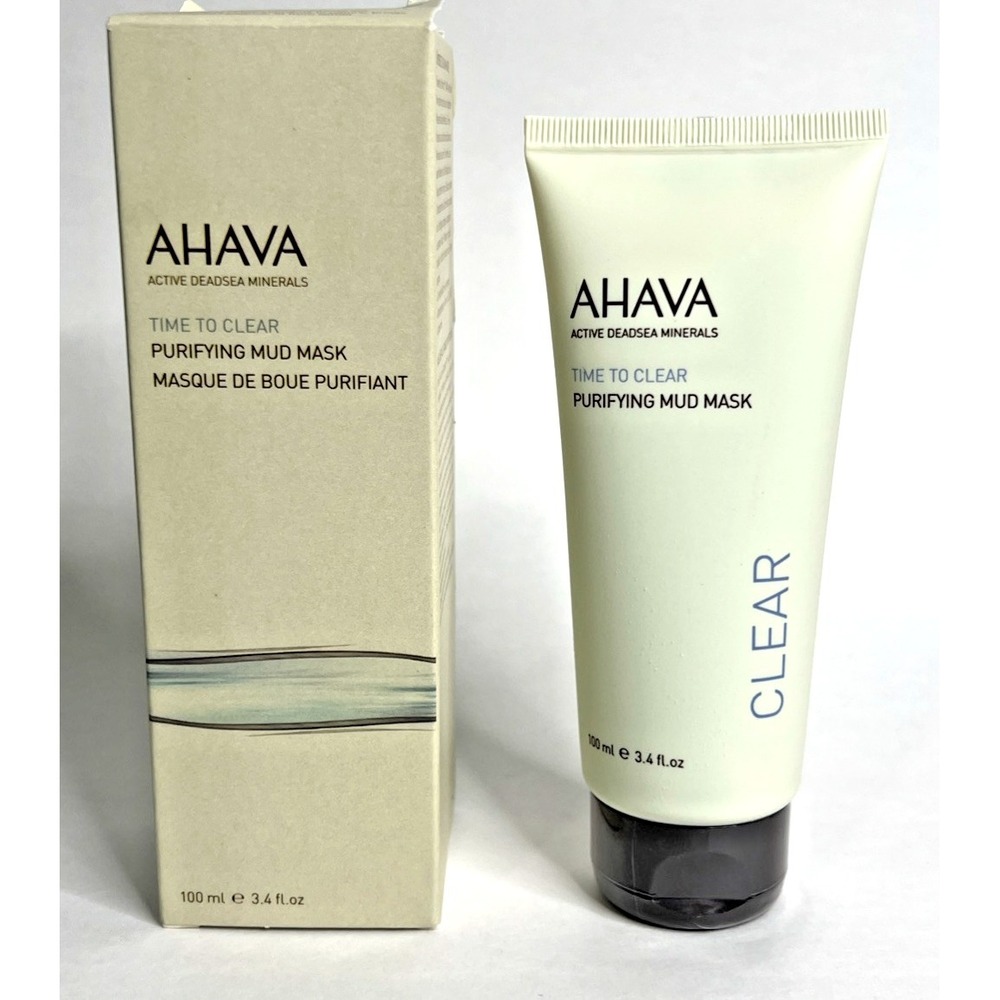 AHAVA Purifying Mud Mask Active Deadsea Minerals TIME TO CLEAR 3.4 oz